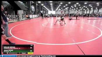 110 lbs Rd# 2 10:30am Friday - Sean Rowe, PA Silver vs Nolan Seman, Minnesota Funky Singlets