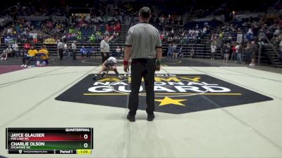 84 lbs Quarterfinal - Jayce Glauser, Fox Lake WC vs Charlie Olson, Sycamore WC