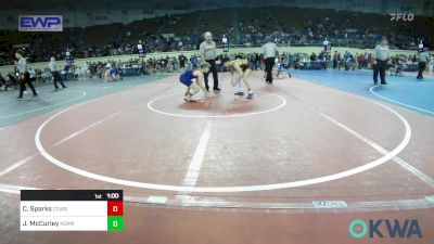 98 lbs Consolation - Carlos Sparks, Cowboy Wrestling Club vs Jackson McCurley, Norman Grappling Club