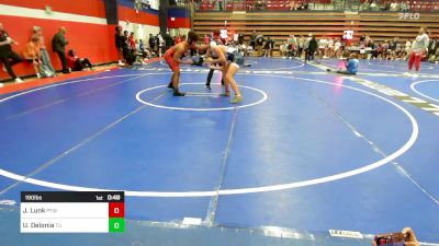 190 lbs Consi Of 4 - Joshua Lunk, Pryor Tigers Wrestling vs Uriah Delonia, Tulsa Union