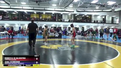 117 lbs Cons. Round 3 - Rebecca Di Silvestro, Carthage College vs Sara Schroder, Northern Michigan University