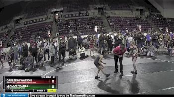 81 lbs 1st Place Match - Lealani Valdez, Pomona Elite (PWCC) vs Oakleigh Watson, Wrecking Crew Wrestling Club