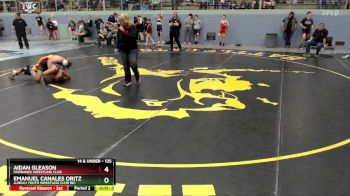 125 lbs Cons. Round 2 - Aidan Gleason, Fairbanks Wrestling Club vs Emanuel Canales Oritz, Juneau Youth Wrestling Club Inc.