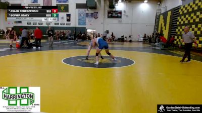 145 lbs Quarterfinal - Sophia Stacy, North Hunterdon vs Aslan Beneszewski, Warren Hills