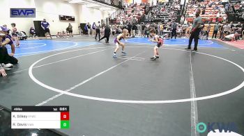 49 lbs Consi Of 8 #2 - Kenneth Silkey, Hilldale Youth Wrestling Club vs Raiden Davis, Vian Wrestling Club