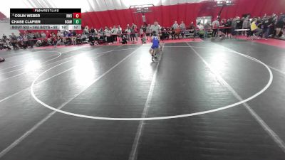 14U Boys - 100 lbs Champ. Round 2 - Colin Weber, Ringers Wrestling Club vs Chase Clapier, Oak Creek Attack Wrestling Club