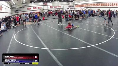 87 lbs Quarterfinal - Isiah Reed, Nebraska Wrestling Academy vs Grady Maas, Wayne Wrestling Club