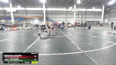 95 lbs Semifinal - Liam Takashige, New Plymouth Middle School vs Braxton Conyers, Heritage Middle School