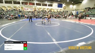 115 lbs Consi Of 32 #1 - Edwin Jr. Flores, Socal Grappling Club vs Tristen Cox, Brawlers Wrestling Club KS