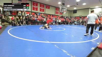 155 lbs Consi Of 16 #2 - Jack Simmons, Gore Public Schools vs Jax Reeves, Checotah