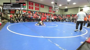 155 lbs Consi Of 16 #2 - Jack Simmons, Gore Public Schools vs Jax Reeves, Checotah