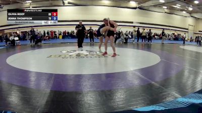 131 lbs Quarterfinal - Jenna Thompson, Trine University vs Olivia Root, Davenport University