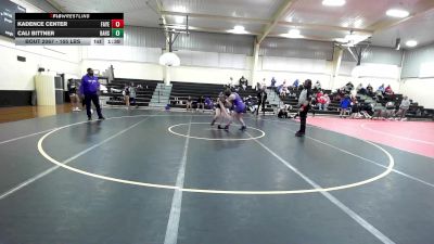 155 lbs Rr Rnd 3 - Kadence Center, Fayetteville Girls HS vs Cali Bittner, Broken Arrow Girls HS