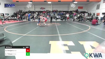 110 lbs Rr Rnd 3 - Bryce Rodgers, RAW vs Evelyn Tillison, Fort Gibson Youth Wrestling