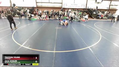 135 lbs Quarterfinal - Trayson Young, Altamont vs Zack Kohler, Wasatch Wrestling Club