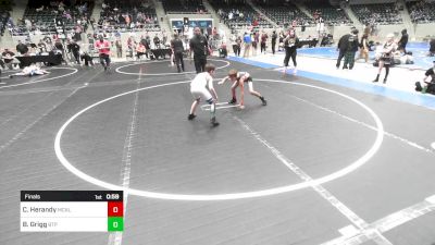 73 lbs Final - Carter Herandy, Mcalester Youth Wrestling vs Bentley Grigg, Tulsa Blue T Panthers