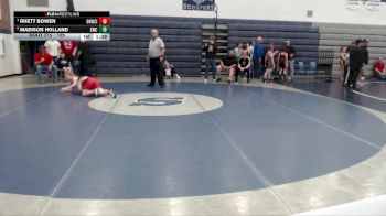 105 lbs Round 5 - Rhett Bowen, Oakley Hornets Wrestling Club Inc. vs Madison Holland, Suples Wrestling Club