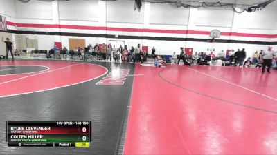 140-150 lbs Round 3 - Ryder Clevenger, Victory Wrestling vs Colten Miller, Odessa Youth Wrestling