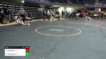 100 lbs Semifinal - Addisyn Spencer, Saegertown vs Gianna Montegari, Governor Mifflin