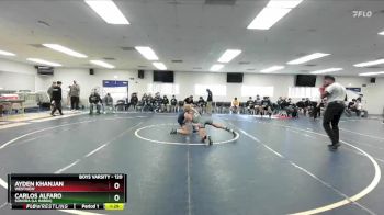 120 lbs Champ. Round 1 - Carlos Alfaro, Sonora (La Habra) vs Ayden Khanjan, Westview