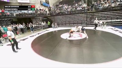 6A 165 lbs Cons. Round 3 - Dallin Davidson, Skyridge vs Roman Rowell, Corner Canyon