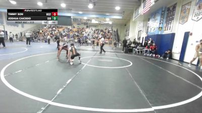 113 lbs 5th Place Match - Timmy Son, Westminster vs Joshua Caicedo, Corona