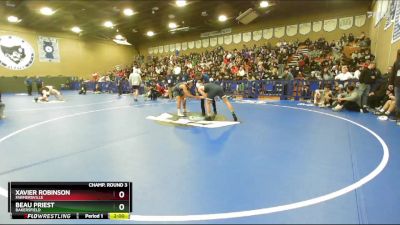 157 lbs Champ. Round 3 - Beau Priest, Bakersfield vs Xavier Robinson, Farmersville