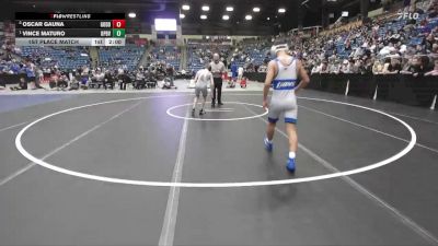 106 lbs 1st Place Match - Vince Maturo, Overland Park - Blue Valley Southwest HS vs Oscar Gauna, Goddard