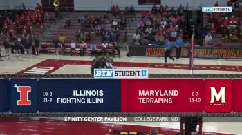 2018 Illinois vs Maryland | Big Ten Women's Volleyball