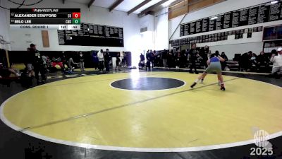 83 lbs Cons. Round 1 - Alexander Stafford, Cali Kids vs Milo Lee, Cooley Middle School