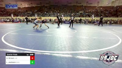 100 lbs Quarterfinal - Anderson Brown, Liberty Warrior Wrestling Club vs Lane Jackson, Darko Valley Wolfpak