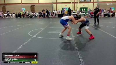 130 lbs Round 2 - Justus Burns, Top Dawg vs Maxwell Lynch, Williamsburg Wrestling Club