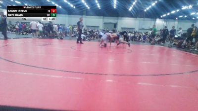 132 lbs Round 1 (6 Team) - Nate Davis, The Dream Team vs Kaden Taylor, Funky Bunch