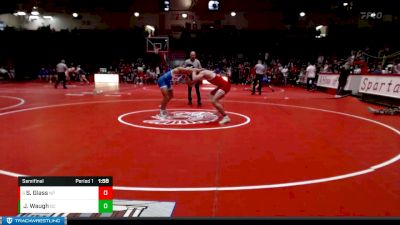 195 lbs Semifinal - Shaun Glass, New Palestine vs Jef Waugh, Bishop Chatard