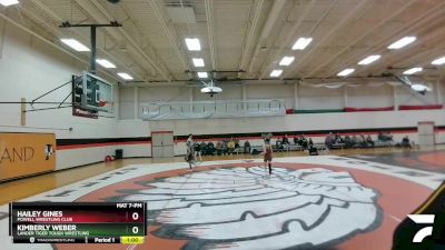 117-121 lbs Round 1 - Kimberly Weber, Lander Tiger Tough Wrestling vs Hailey Gines, Powell Wrestling Club