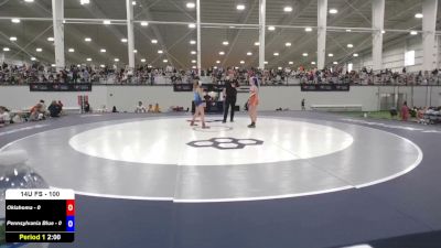 100 lbs Paisleigh Carpenter, Oklahoma vs Piper Full, Pennsylvania Blue