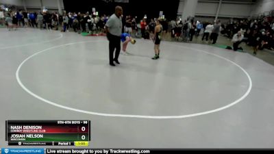 98 lbs Champ. Round 1 - Nash Denison, Cowboy Wrestling Club vs Josiah Nelson, Wisconsin