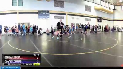 78 lbs Cons. Round 3 - Achaiah McCue, Beast Mode Wrestling Club vs Malachi Vessels, One On One Wrestling Club