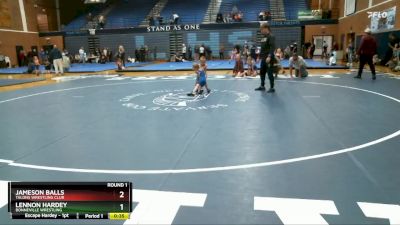 32-37 lbs Round 1 - Jameson Balls, Talons Wrestling Club vs Lennon Hardey, Bonneville Wrestling