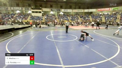 70 lbs Round Of 32 - Zavier Medina, Ortega Middle School vs Seth Pursley, Windsor