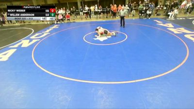 113 lbs Cons. Round 2 - Willem Anderson, Barrrington vs Nicky Weber, Unattached