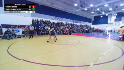 138 lbs Cons. Round 3 - Bryce Gonzales, Norco vs Jacob Salas, Centennial (Corona)