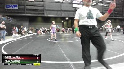 105 lbs Champ. Round 1 - Aaron Hanson, Clay County Wrestling Club vs Riley Wagoner, Oakley Wrestling Club