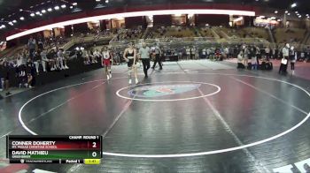 132 lbs Champ. Round 1 - Conner Doherty, Mt. Pisgah Christian School vs David Mathieu, Greenbrier