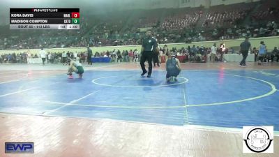 113 lbs Consi Of 32 #2 - Kora Davis, Marlow Outlaws Jh vs Madison Compton, Catoosa Wrestling