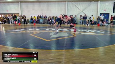 285 lbs Champ. Round 2 - Wiliiam Grace, King`s (PA) vs Robbie West, Lycoming