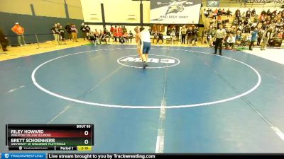 285 lbs Champ. Round 1 - Riley Howard, Wheaton College (Illinois) vs Brett Schoenherr, University Of Wisconsin-Platteville