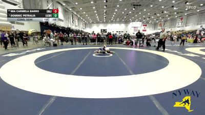 75 lbs Cons. Semi - Dominic Petralia, Hilton Jr Cadets Wrestling Club vs Mia Carmela Barro, Elite Wrestling Academy (Long Island)