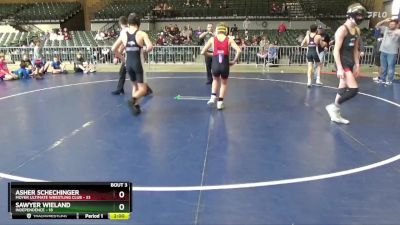 131 lbs Round 2 (4 Team) - Sawyer Wieland, Independence vs Asher Schechinger, Moyer Ultimate Wrestling Club