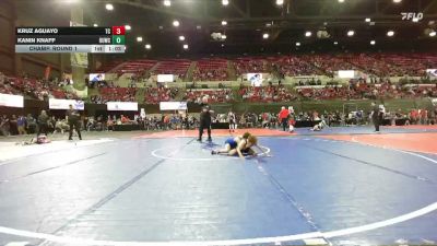 73 lbs Champ. Round 1 - Kruz Aguayo, Team Champs vs Kanin Knaff, Shepherd Wrestling Club